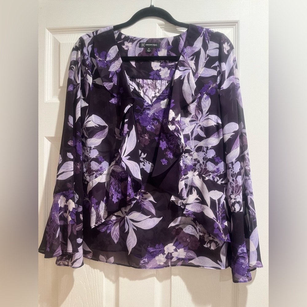 Inc blouse size M.  Purple. Long sleeve